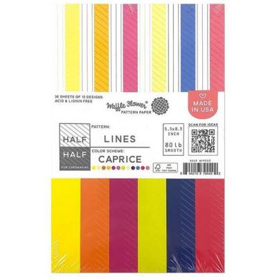 Waffle Flower Half Lines/Caprice Designpapier - Paper Pad